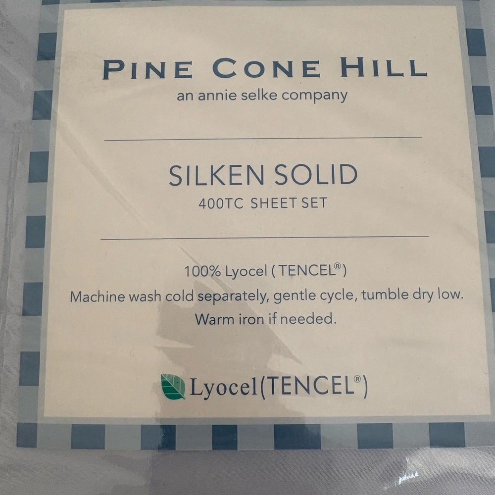 Pine Cone Hill Blue Silken Solid Sheets